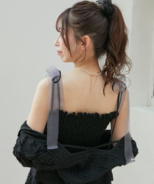 MAJESTIC LEGON / マジェスティックレゴン キャミソール・チューブトップ | カップ付ダブルリボンキャミソール | 詳細17