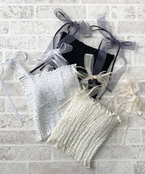 MAJESTIC LEGON / マジェスティックレゴン キャミソール・チューブトップ | カップ付ダブルリボンキャミソール | 詳細19