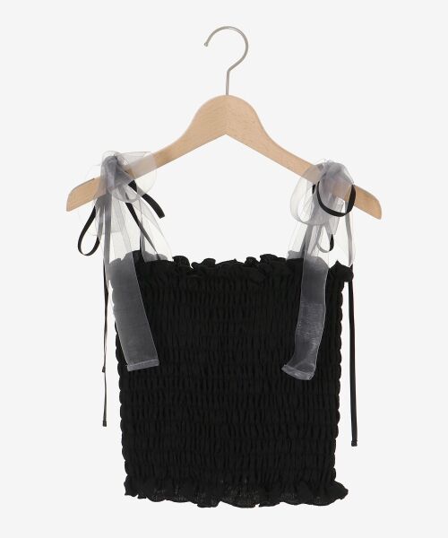 MAJESTIC LEGON / マジェスティックレゴン キャミソール・チューブトップ | カップ付ダブルリボンキャミソール | 詳細26