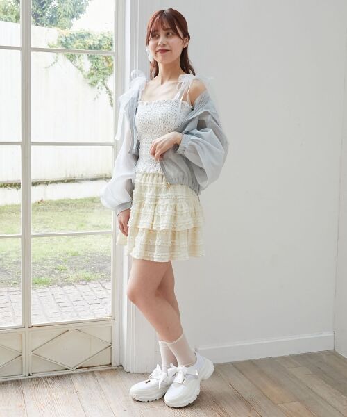 MAJESTIC LEGON / マジェスティックレゴン キャミソール・チューブトップ | カップ付ダブルリボンキャミソール | 詳細6