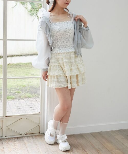 MAJESTIC LEGON / マジェスティックレゴン キャミソール・チューブトップ | カップ付ダブルリボンキャミソール | 詳細7