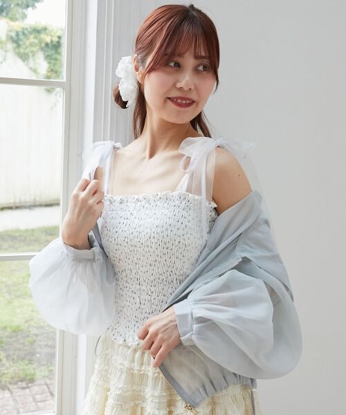 MAJESTIC LEGON / マジェスティックレゴン キャミソール・チューブトップ | カップ付ダブルリボンキャミソール | 詳細9