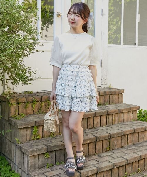 MAJESTIC LEGON / マジェスティックレゴン カットソー | パールチュールスリーブトップス | 詳細17