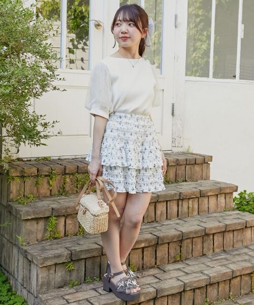 MAJESTIC LEGON / マジェスティックレゴン カットソー | パールチュールスリーブトップス | 詳細18