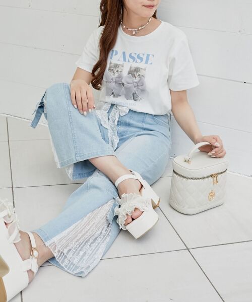 MAJESTIC LEGON / マジェスティックレゴン Tシャツ | リボンネコチャンTシャツ | 詳細11