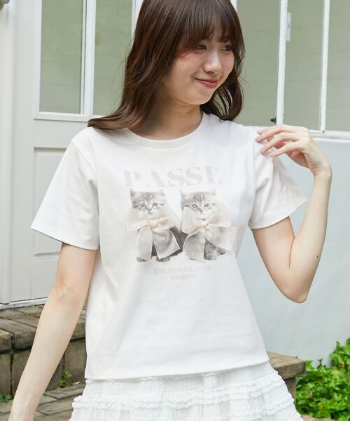MAJESTIC LEGON / マジェスティックレゴン Tシャツ | リボンネコチャンTシャツ | 詳細7