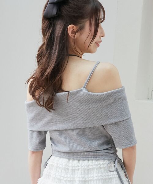 MAJESTIC LEGON / マジェスティックレゴン カットソー | オフショルダブルジップトップス | 詳細13