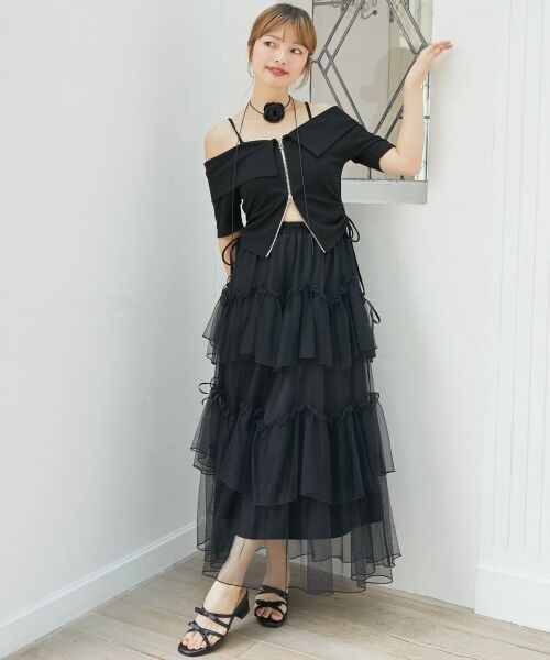 MAJESTIC LEGON / マジェスティックレゴン カットソー | オフショルダブルジップトップス | 詳細15