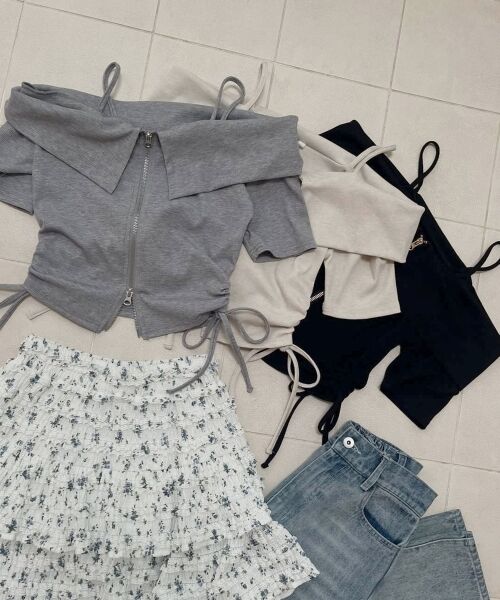 MAJESTIC LEGON / マジェスティックレゴン カットソー | オフショルダブルジップトップス | 詳細23