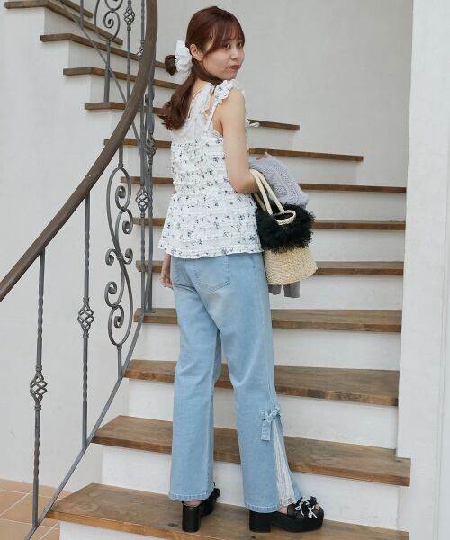 MAJESTIC LEGON / マジェスティックレゴン キャミソール・チューブトップ | カットレースリボンキャミソール | 詳細10