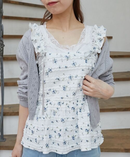 MAJESTIC LEGON / マジェスティックレゴン キャミソール・チューブトップ | カットレースリボンキャミソール | 詳細11