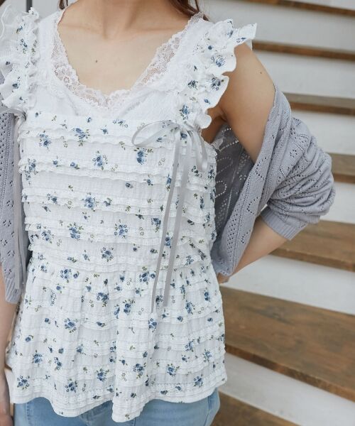 MAJESTIC LEGON / マジェスティックレゴン キャミソール・チューブトップ | カットレースリボンキャミソール | 詳細14