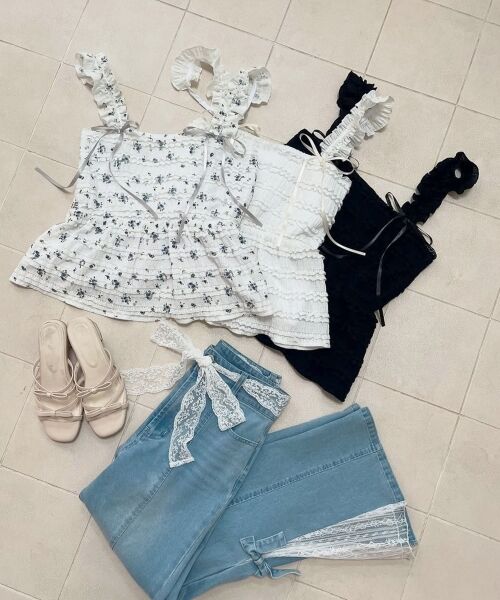 MAJESTIC LEGON / マジェスティックレゴン キャミソール・チューブトップ | カットレースリボンキャミソール | 詳細23