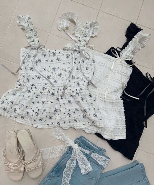 MAJESTIC LEGON / マジェスティックレゴン キャミソール・チューブトップ | カットレースリボンキャミソール | 詳細24