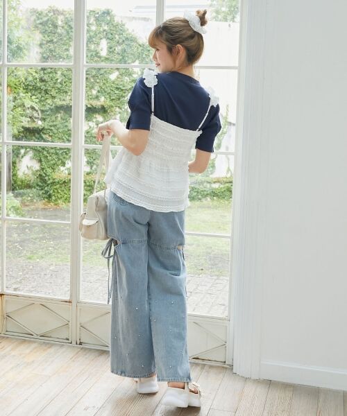 MAJESTIC LEGON / マジェスティックレゴン キャミソール・チューブトップ | カットレースリボンキャミソール | 詳細3