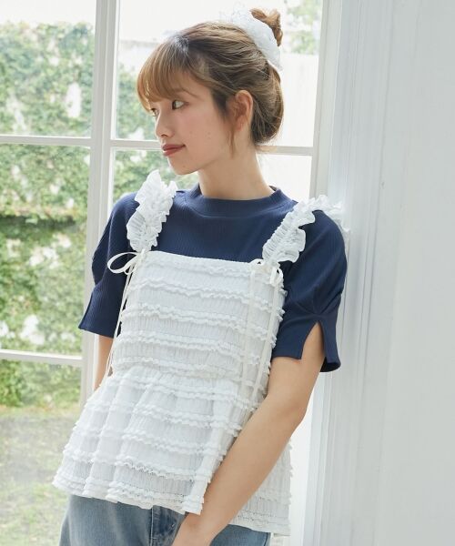 MAJESTIC LEGON / マジェスティックレゴン キャミソール・チューブトップ | カットレースリボンキャミソール | 詳細4