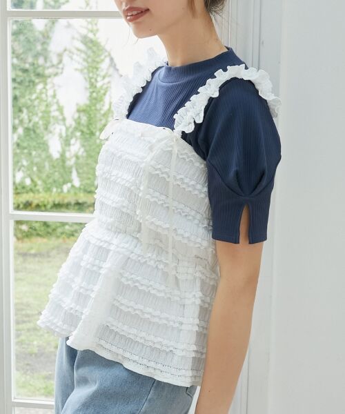 MAJESTIC LEGON / マジェスティックレゴン キャミソール・チューブトップ | カットレースリボンキャミソール | 詳細5