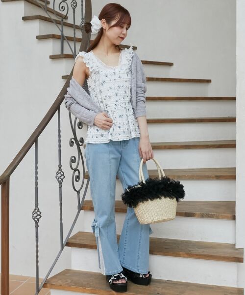 MAJESTIC LEGON / マジェスティックレゴン キャミソール・チューブトップ | カットレースリボンキャミソール | 詳細9