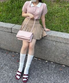 MAJESTIC LEGON / マジェスティックレゴン ニット・セーター | バイカラーダブル襟ニット