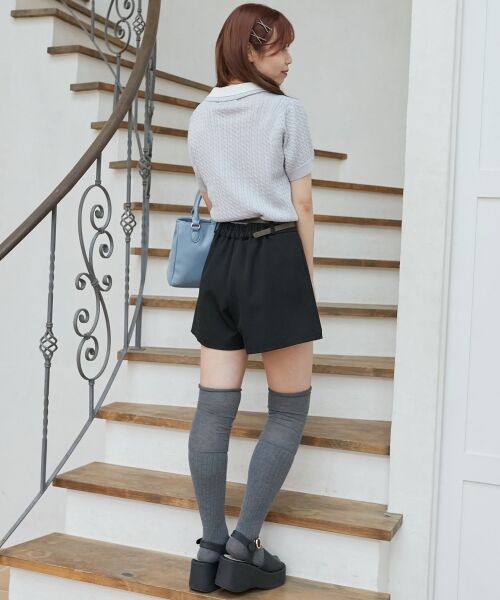 MAJESTIC LEGON / マジェスティックレゴン ニット・セーター | バイカラーダブル襟ニット | 詳細20