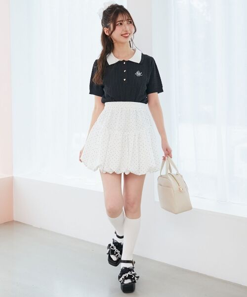 MAJESTIC LEGON / マジェスティックレゴン ニット・セーター | バイカラーダブル襟ニット | 詳細3