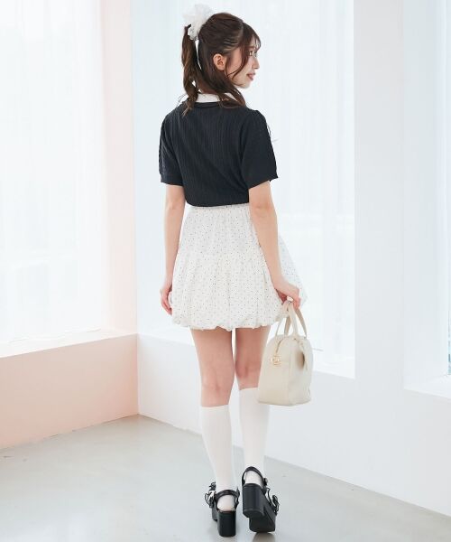 MAJESTIC LEGON / マジェスティックレゴン ニット・セーター | バイカラーダブル襟ニット | 詳細5