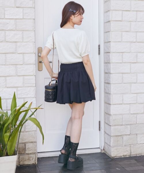 MAJESTIC LEGON / マジェスティックレゴン ニット・セーター | ギャザードッキング半袖ニット | 詳細17