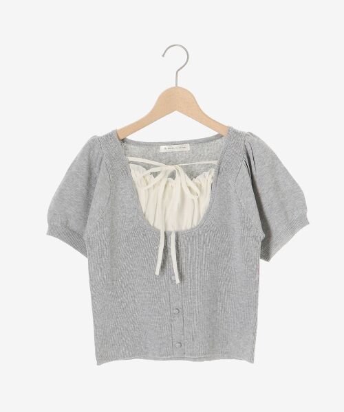 MAJESTIC LEGON / マジェスティックレゴン ニット・セーター | ギャザードッキング半袖ニット | 詳細24