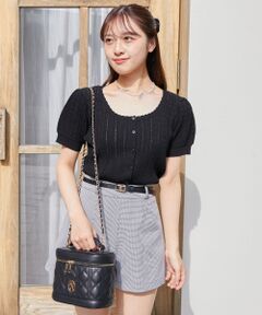 MAJESTIC LEGON / マジェスティックレゴン カーディガン・ボレロ | ハーフスリーブケーブルカーディガン