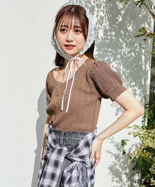 MAJESTIC LEGON / マジェスティックレゴン カーディガン・ボレロ | ハーフスリーブケーブルカーディガン | 詳細19