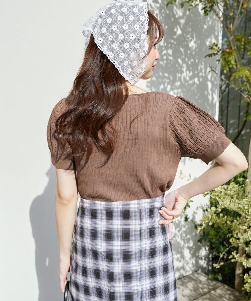 MAJESTIC LEGON / マジェスティックレゴン カーディガン・ボレロ | ハーフスリーブケーブルカーディガン | 詳細20