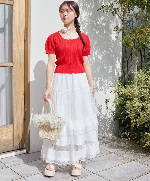 MAJESTIC LEGON / マジェスティックレゴン カーディガン・ボレロ | ハーフスリーブケーブルカーディガン | 詳細8