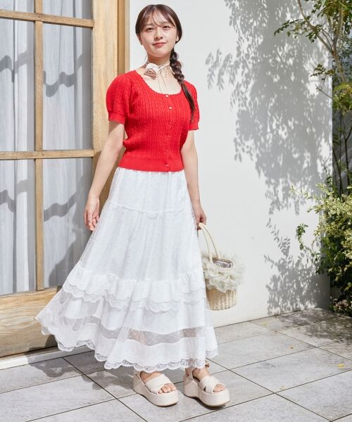 MAJESTIC LEGON / マジェスティックレゴン カーディガン・ボレロ | ハーフスリーブケーブルカーディガン | 詳細9