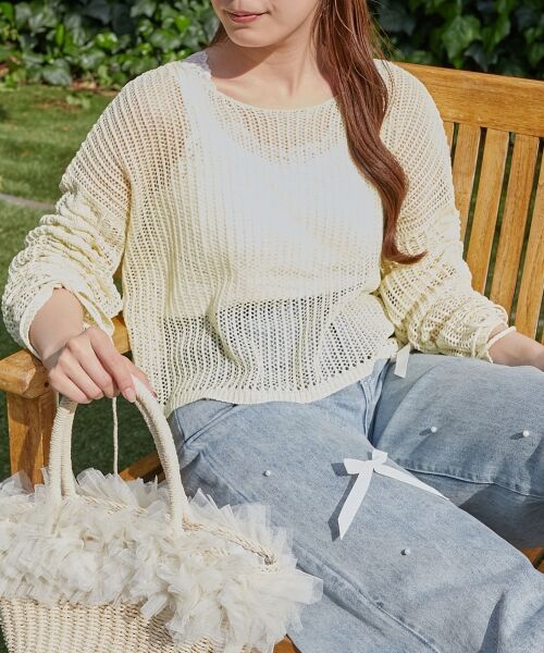 MAJESTIC LEGON / マジェスティックレゴン ニット・セーター | キラキラメッシュニット | 詳細13