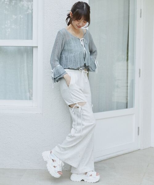 MAJESTIC LEGON / マジェスティックレゴン カーディガン・ボレロ | レーシーパターンキャミセットカーデ | 詳細16