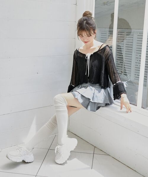 MAJESTIC LEGON / マジェスティックレゴン カーディガン・ボレロ | レーシーパターンキャミセットカーデ | 詳細22