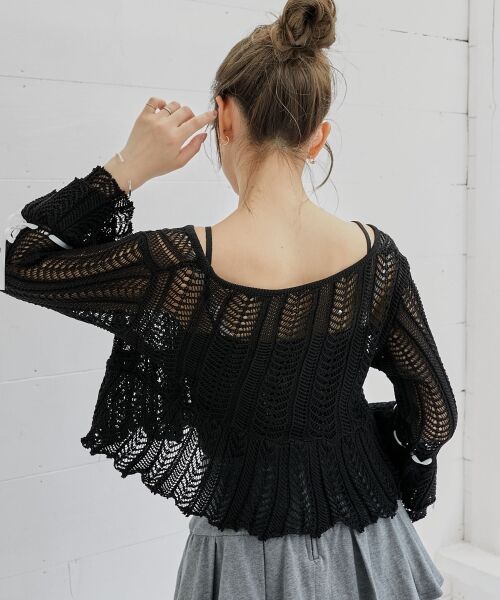 MAJESTIC LEGON / マジェスティックレゴン カーディガン・ボレロ | レーシーパターンキャミセットカーデ | 詳細29