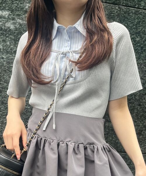 MAJESTIC LEGON / マジェスティックレゴン ニット・セーター | シャツドッキングリブニット | 詳細12