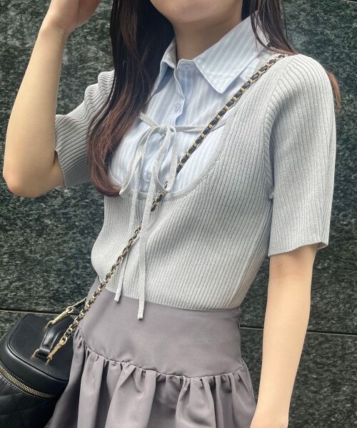 MAJESTIC LEGON / マジェスティックレゴン ニット・セーター | シャツドッキングリブニット | 詳細13