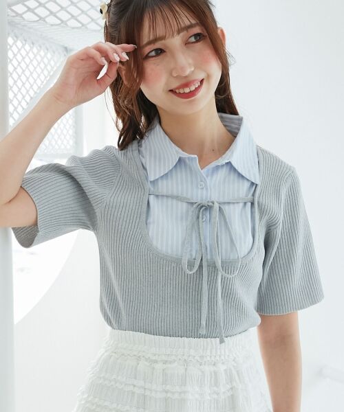 MAJESTIC LEGON / マジェスティックレゴン ニット・セーター | シャツドッキングリブニット | 詳細7