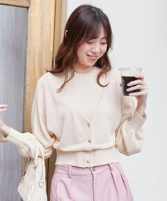 MAJESTIC LEGON / マジェスティックレゴン ニット・セーター | レイヤード風ボタンニット