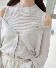 MAJESTIC LEGON / マジェスティックレゴン ニット・セーター | レイヤード風ボタンニット