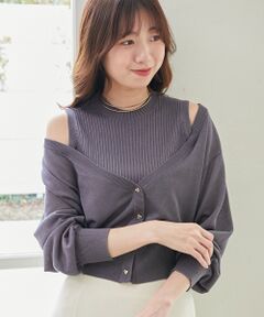 MAJESTIC LEGON / マジェスティックレゴン ニット・セーター | レイヤード風ボタンニット