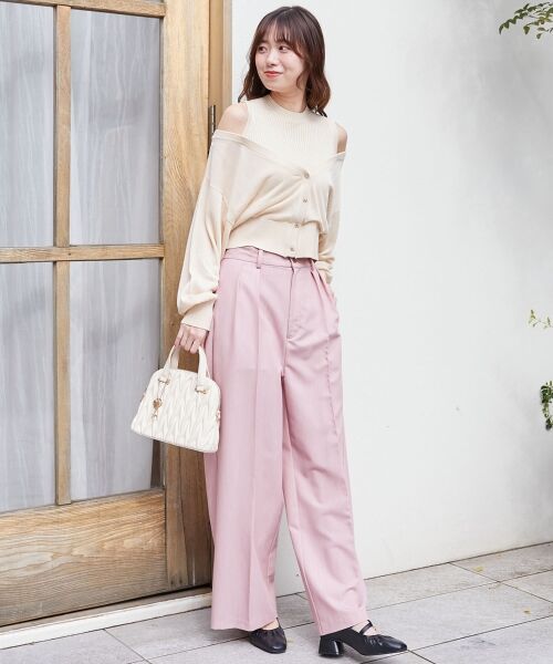 MAJESTIC LEGON / マジェスティックレゴン ニット・セーター | レイヤード風ボタンニット | 詳細2