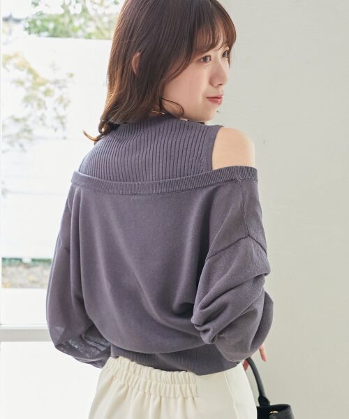 MAJESTIC LEGON / マジェスティックレゴン ニット・セーター | レイヤード風ボタンニット | 詳細21