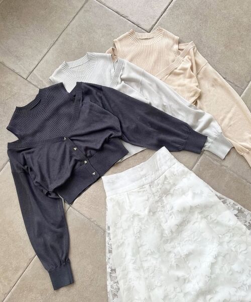 MAJESTIC LEGON / マジェスティックレゴン ニット・セーター | レイヤード風ボタンニット | 詳細23