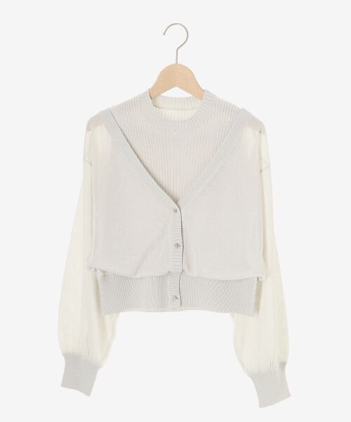 MAJESTIC LEGON / マジェスティックレゴン ニット・セーター | レイヤード風ボタンニット | 詳細26