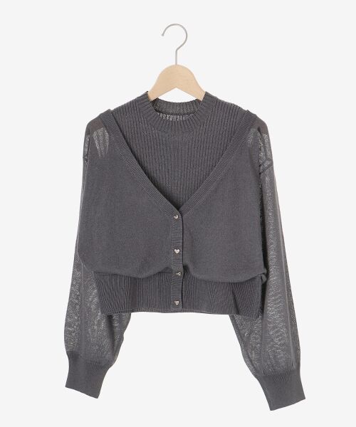 MAJESTIC LEGON / マジェスティックレゴン ニット・セーター | レイヤード風ボタンニット | 詳細27
