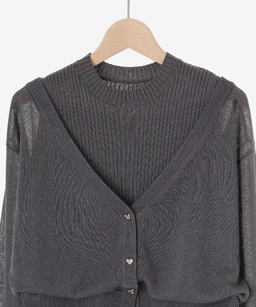 MAJESTIC LEGON / マジェスティックレゴン ニット・セーター | レイヤード風ボタンニット | 詳細29