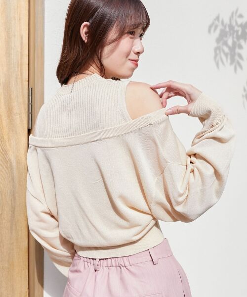 MAJESTIC LEGON / マジェスティックレゴン ニット・セーター | レイヤード風ボタンニット | 詳細6